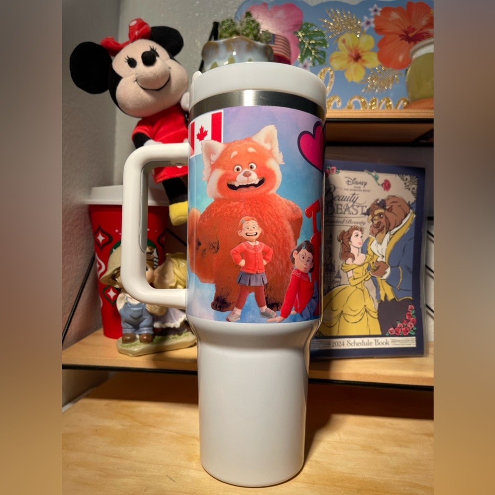 Custom made Disney Turning Red red panda  Tumbler Brand New 40 oz double wall